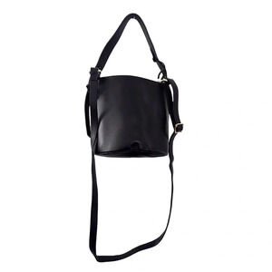 Harrian by Arcadia Italy Italian Leather Black Bucket Back Gold Hardware